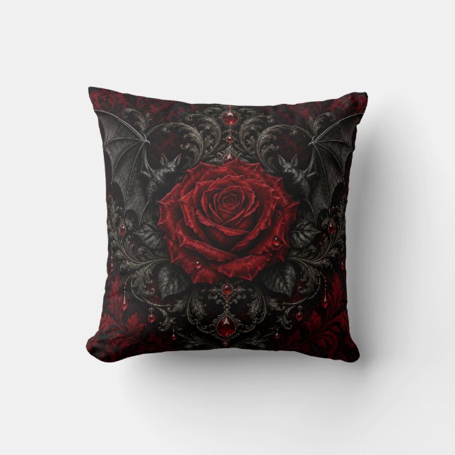 Coussin La Nuit de Dracula | Soirée Halloween de Vampire F (Recto)