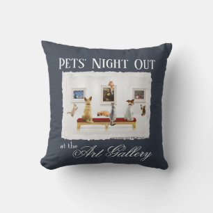 Coussin La nuit des animaux à la galerie d'art