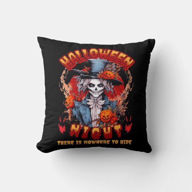 Coussin La Nuit D'Halloween Il N'Y A Nulle Part Où Se Cach (Recto)