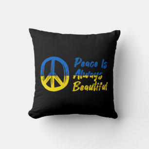 Coussin La Paix Avec Le Soutien De L'Ukraine
