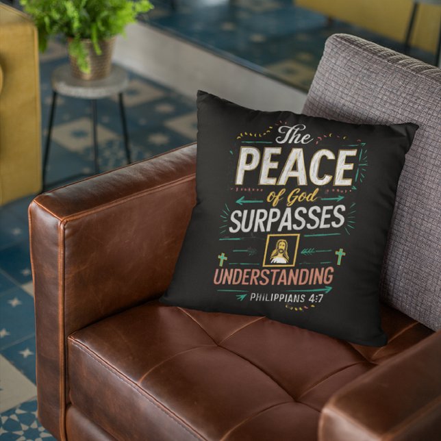 Coussin La paix de Dieu dépasse la compréhension. (Créateur téléchargé)