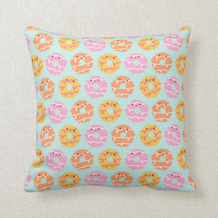 Coussin La partie de Kawaii sonne des biscuits