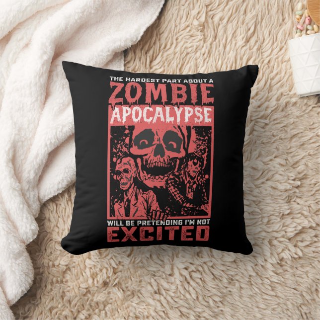 Coussin La partie la plus difficile d'Halloween à propos d (Couverture)