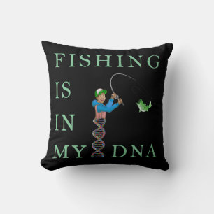 Coussin La pêche est dans mon ADN
