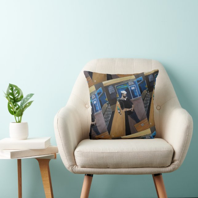 Coussin La peinture du marin ivre par Alfred Fox (Chaise)