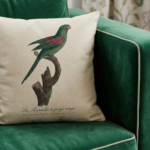 Coussin La Perruche a gorge rouge