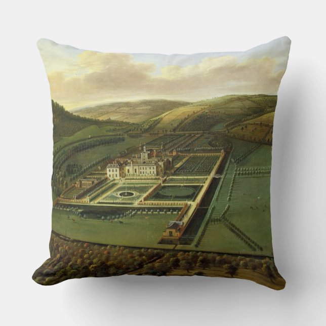 Coussin La perspective du sud-est du Hampton Court, (Recto)