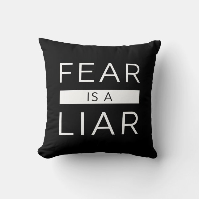 Coussin La Peur Est Un Menteur (Recto)