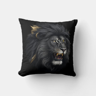 Coussin La peur, le lion noir