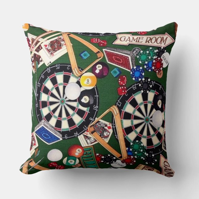 Coussin La pièce de jeu darde le carreau de cartes de (Recto)