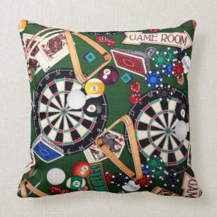 Coussin La pièce de jeu darde le carreau de cartes de