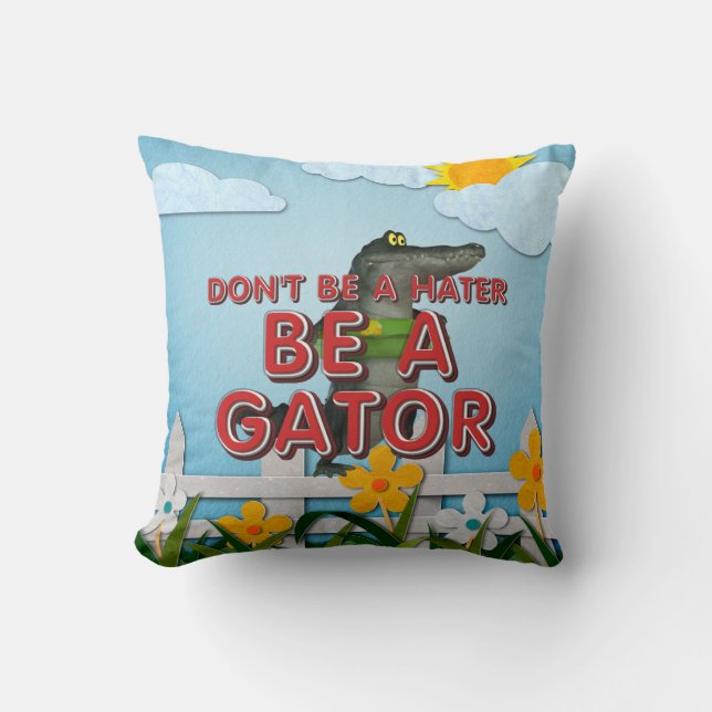 Coussin La PIÈCE EN T soit alligator (Recto)