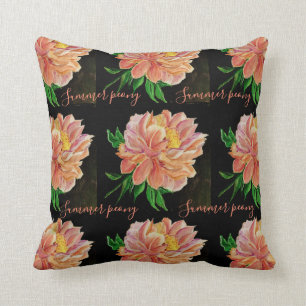 Coussin La pivoine est l'une des fleurs préférées de l'