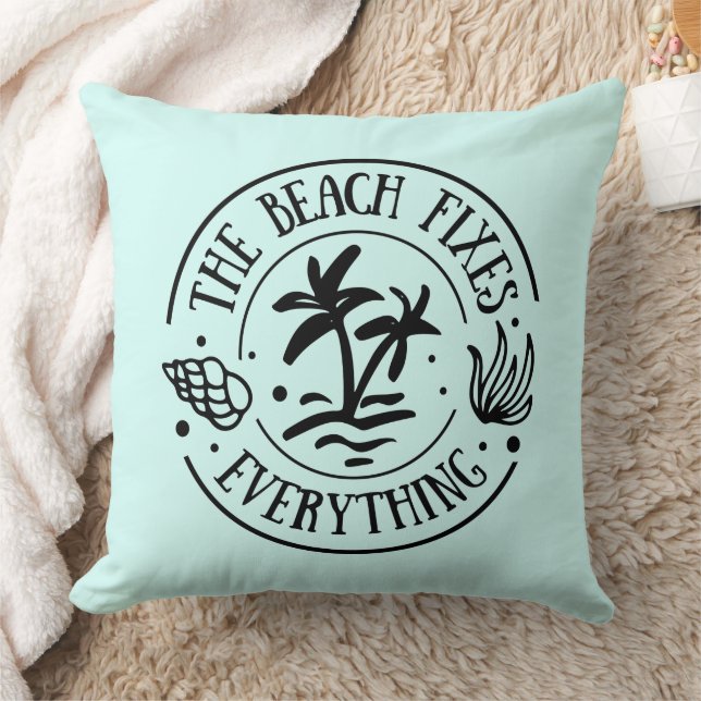 Coussin La Plage Résout Tout (Couverture)