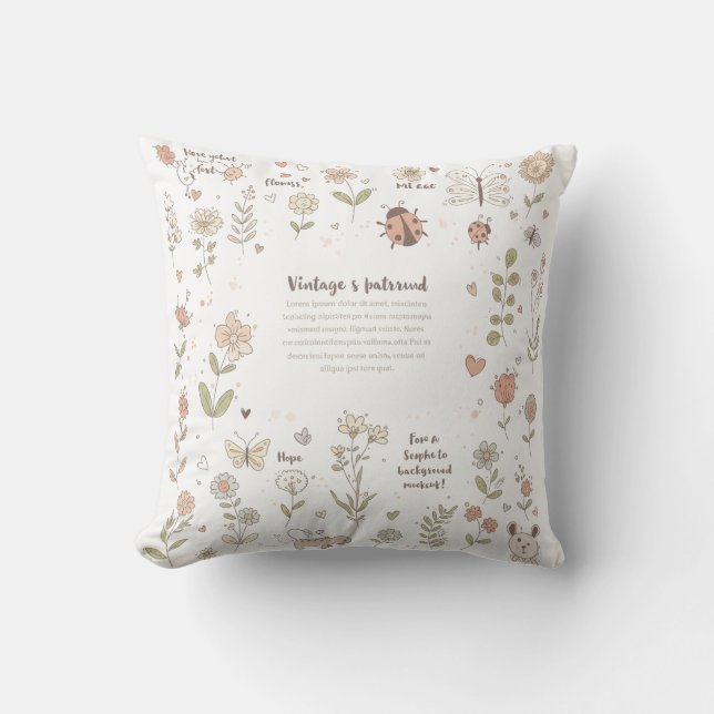 Coussin La planète du Doodle Vert : où les rêves prennent  (Recto)