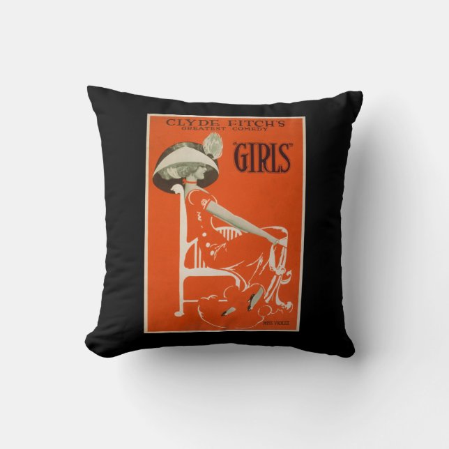 Coussin La plus grande comédie de Clyde Fitch, théâtre 2 (Recto)