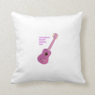 Coussin La plus grande fan Cusion d'Ukelele des mondes