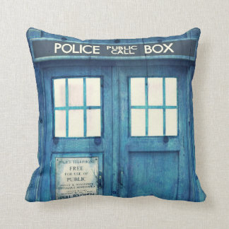 Coussin La police vintage téléphone la cabine téléphonique