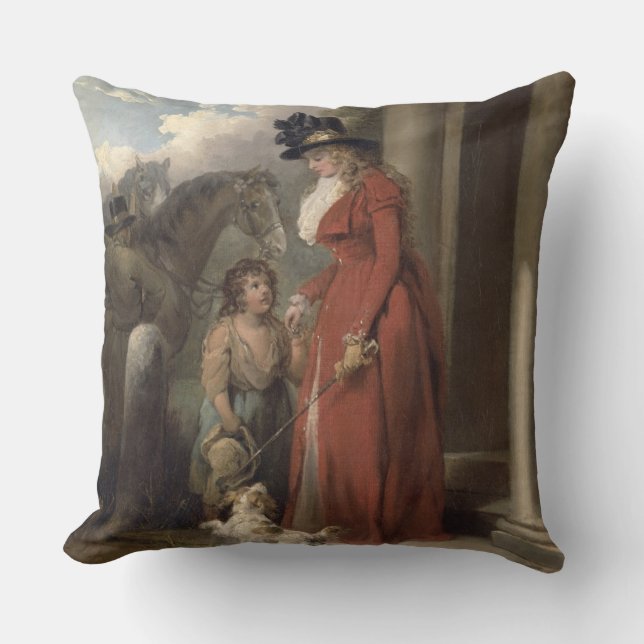 Coussin La porte du châtelain, c.1790 (huile sur la toile) (Recto)