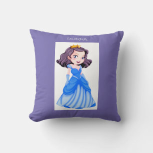 Coussin La princesse jette un oreiller.  Nom personnalisé.