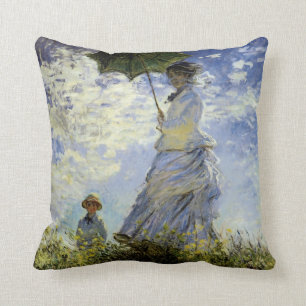 Coussin La promenade, Madame avec un parasol