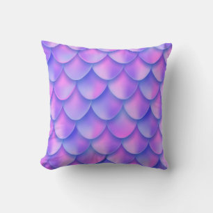 Coussin La queue de sirène holographique, une texture de f