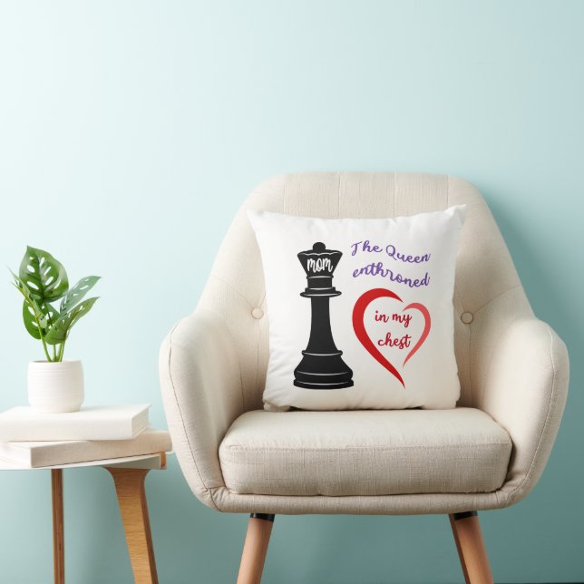 Coussin La reine de mon coeur (Chaise)