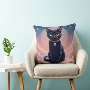Coussin La Reine Du Ciel De Chat Noir