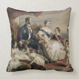 Coussin La Reine Victoria (1819-1901) et prince Albert