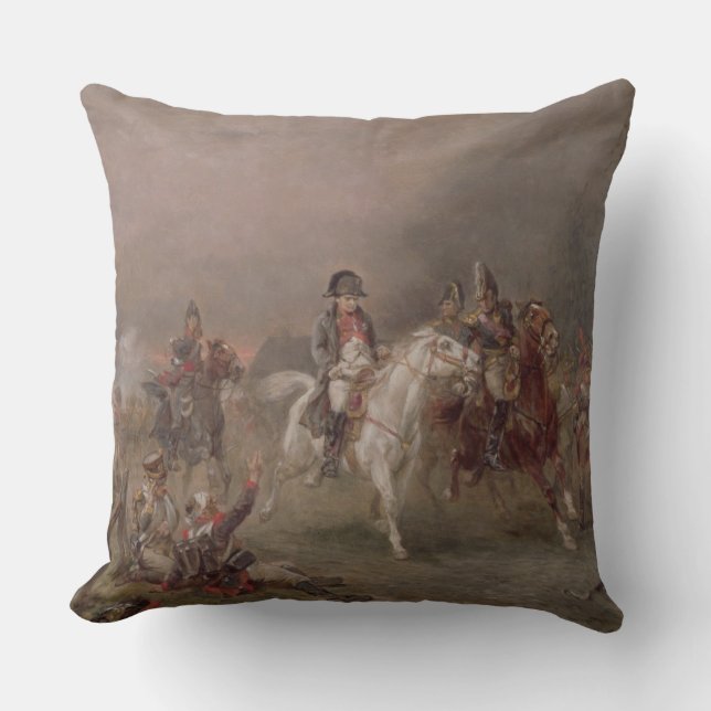 Coussin La retraite du napoléon (huile sur la toile) (Recto)