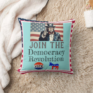 Coussin La révolution démocratique lance l'oreiller