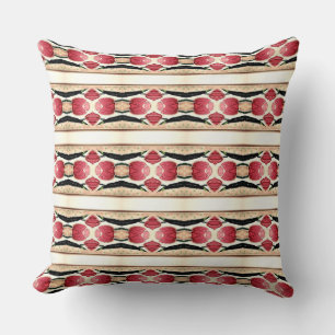 Coussin La Rose rouge en design Motif linéaire