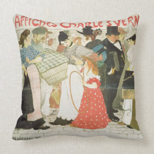 Coussin "La rue", affiche pour l'imprimante Charles Verne