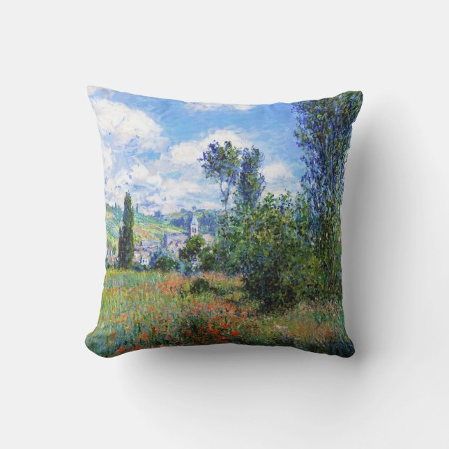 Coussin La ruelle dans le pavot met en place St Martin (Recto)