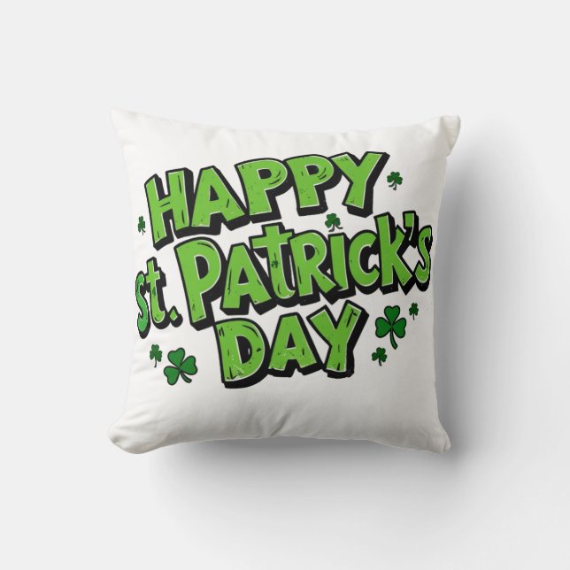 Coussin la Saint-Patrick, la journée de Patrick  (Recto)
