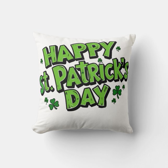 Coussin la Saint-Patrick, la journée de Patrick  (Recto)