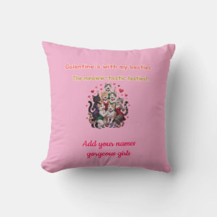 Coussin La Saint-Valentin avec mes meilleures amies
