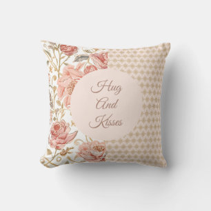 Coussin La Saint-Valentin, Câlins et Bisous, Fleurs, Pixel