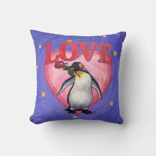Coussin La Saint-Valentin des manchots