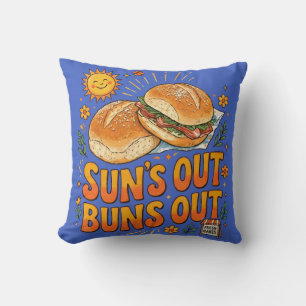 Coussin La saison des buns est arrivée Design estival rétr