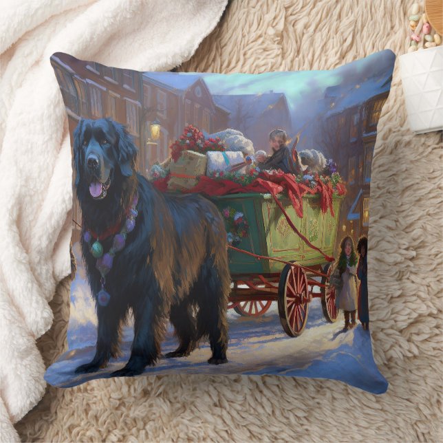 Coussin La saison des fêtes de Noël de Terre-Neuve (Couverture)