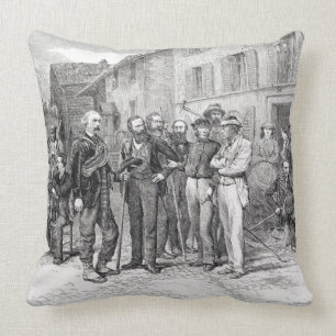 Coussin La salle de club de Zermatt en 1864, "de la monté