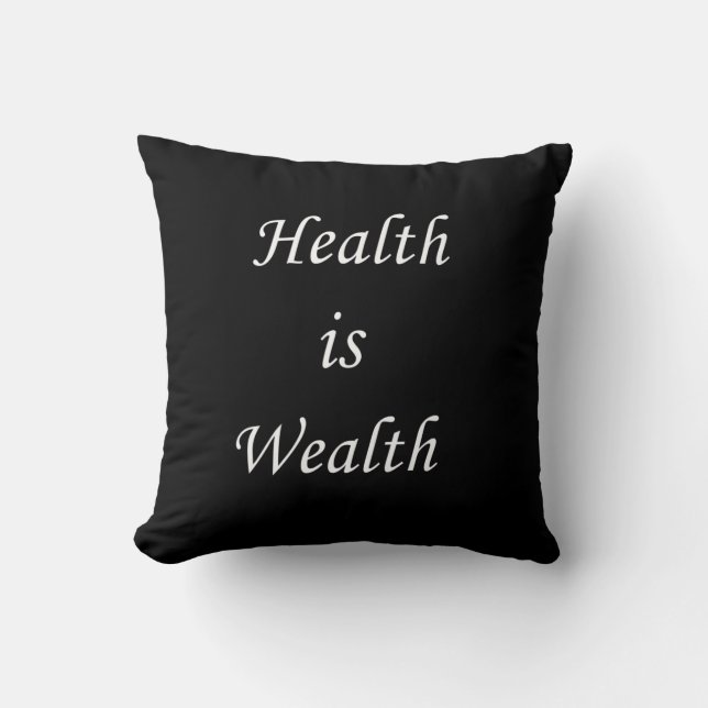 Coussin La santé est la richesse (Recto)