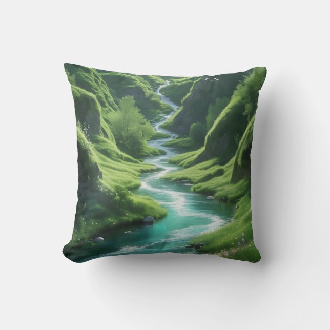 Coussin La sérénité de la nature dans chaque rêve (Recto)