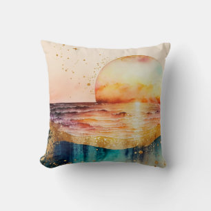 Coussin La série de plage à l'aquarelle Design 3