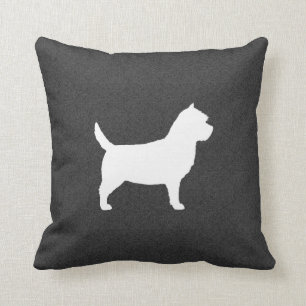 Coussin La silhouette décorative de la race de chien de C