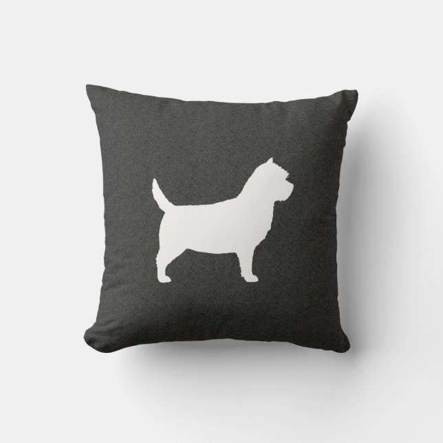 Coussin La silhouette décorative de la race de chien de Ca (Recto)