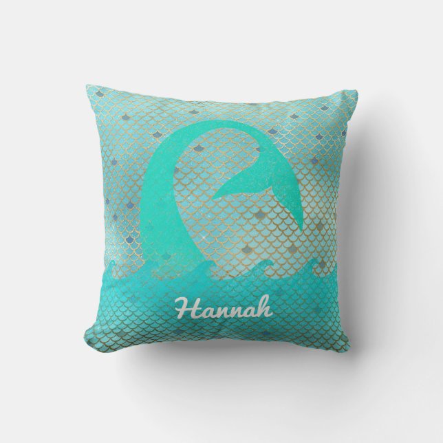 Coussin La sirène mesure nautique nommé fait sur commande (Recto)