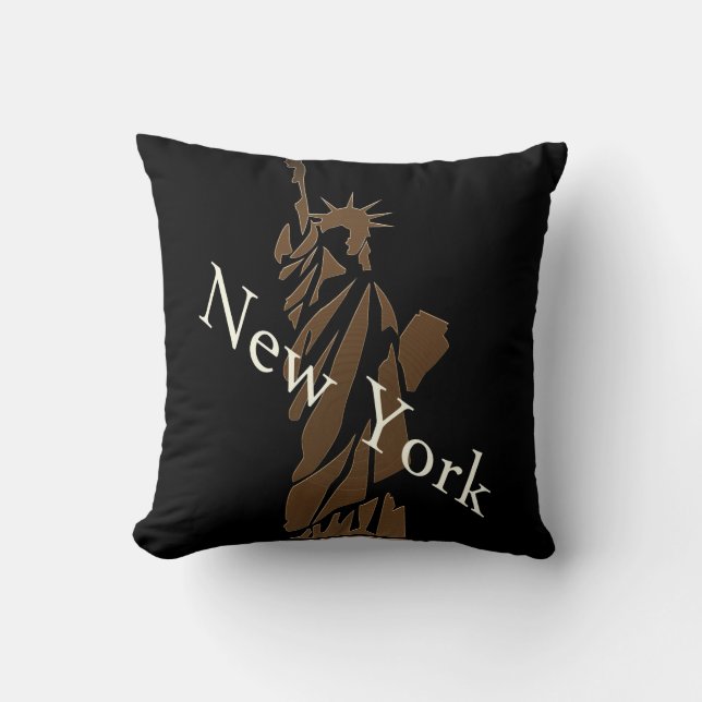 Coussin La Statue de la Liberté Conception de New York (Recto)