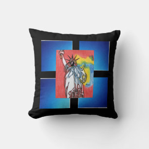 Coussin La statue Vintage de Peter Max pour jeter un oreil